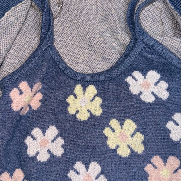 Floral Patterned Blue Cardigan - Picture 6 of 16